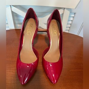 BCBG Gorgeous Red Patent Pumps